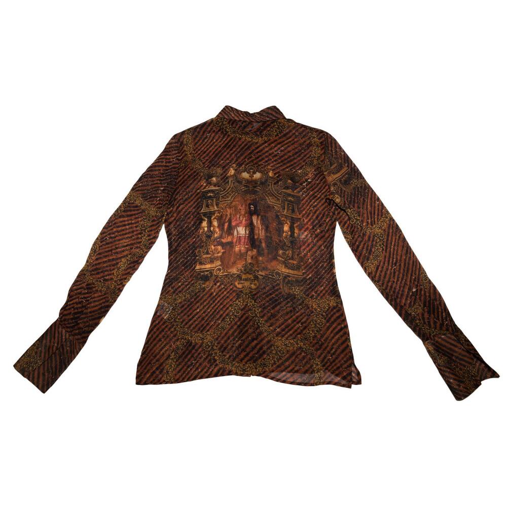 Jean Paul Gaultier Femme FW 1998 Cathedral Print Rayon Shirt